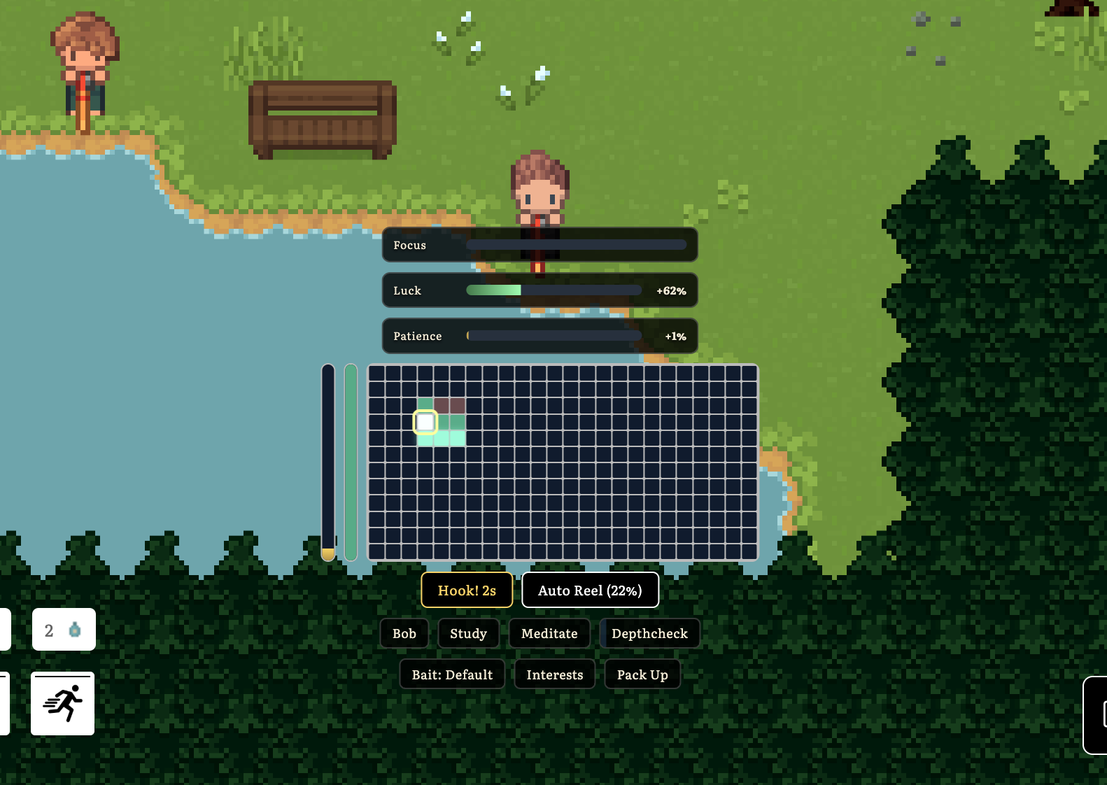 Fishing lets you fight, or Auto-Reel in the fish